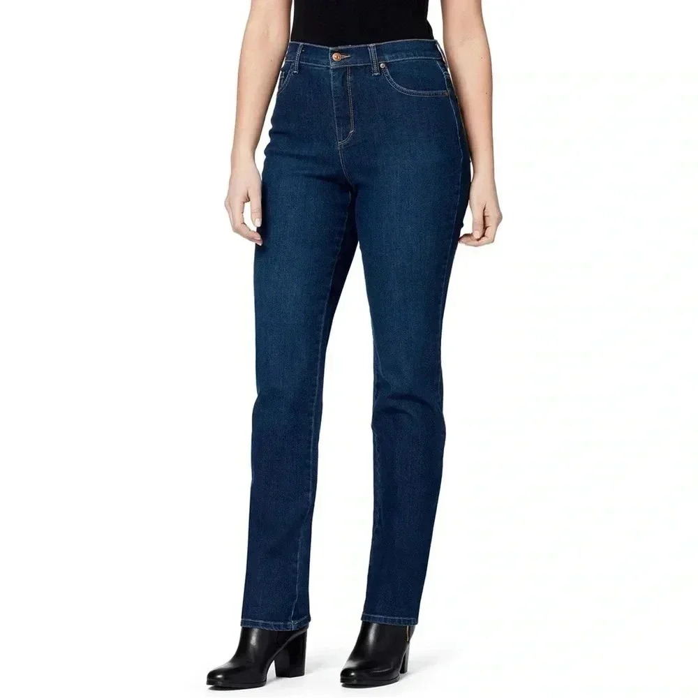 Gloria Vanderbilt Amanda Classic Tapered Jeans Madison Dark Wash Size 10 Short
